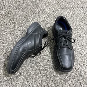 Clarks Originals Mens Bradley Walk Black Tumbled Leather Shoes Lace Up 12 M